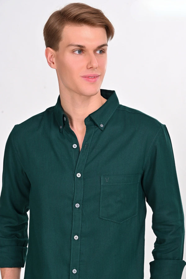 Gerrie Teal Green Solid Martin Shirt (image 3)