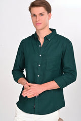 Gerrie Teal Green Solid Martin Shirt - IVYN