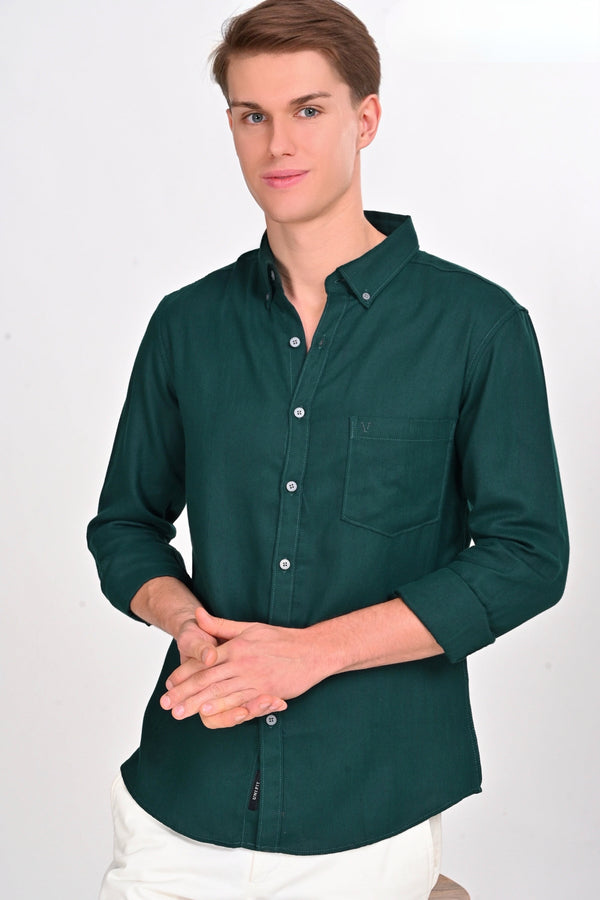 Gerrie Teal Green Solid Martin Shirt (image 4)