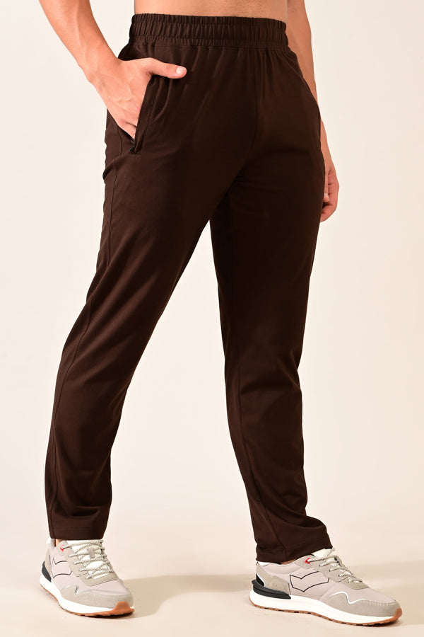 IVYN 4-Way Stretch Cotton Track Pants - Espresso Brown (image 1)