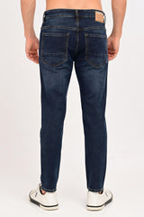 Back view of IVYN Arden Deep Indigo Wash ankle-fit jeans