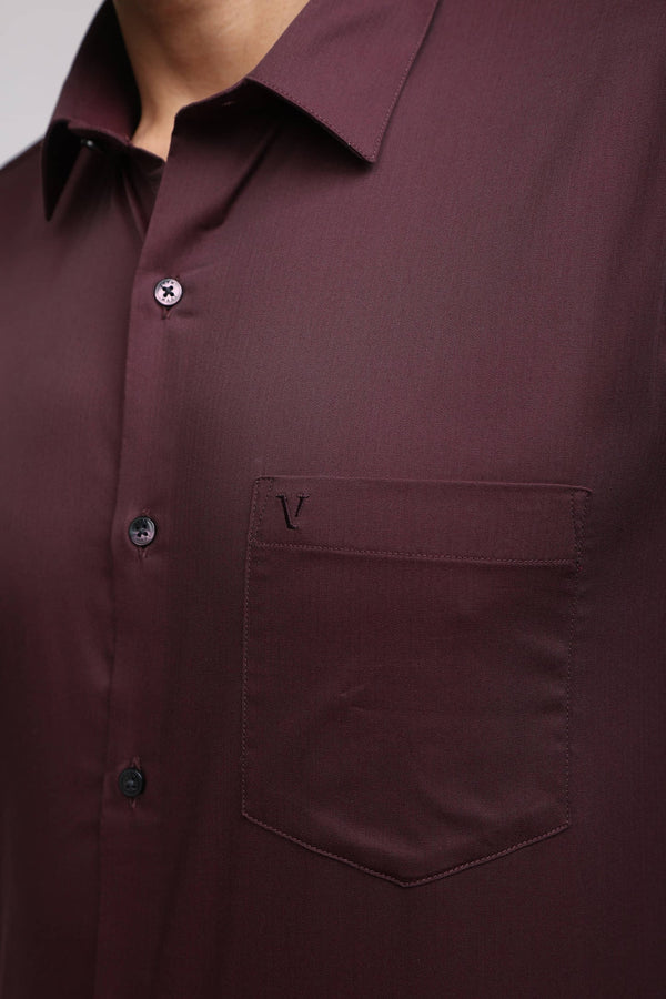 Premium Maroon Solid Shirt (image 6)