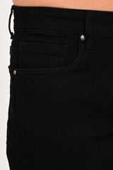 Front pocket, coin pocket and rivet detail on IVYN Jet Black jeans
