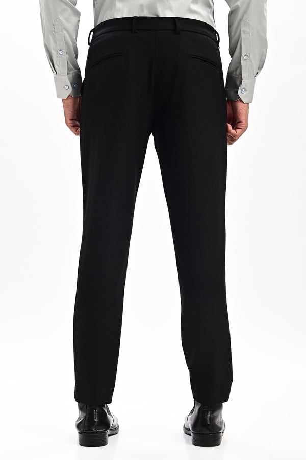 Harrington Tailored Formal Trousers — Jet Black