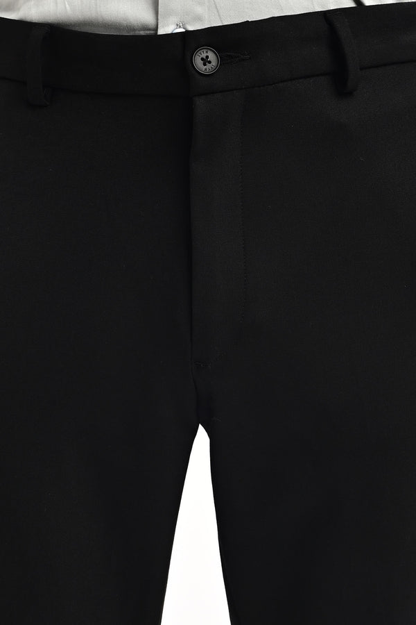 Harrington Tailored Formal Trousers — Jet Black