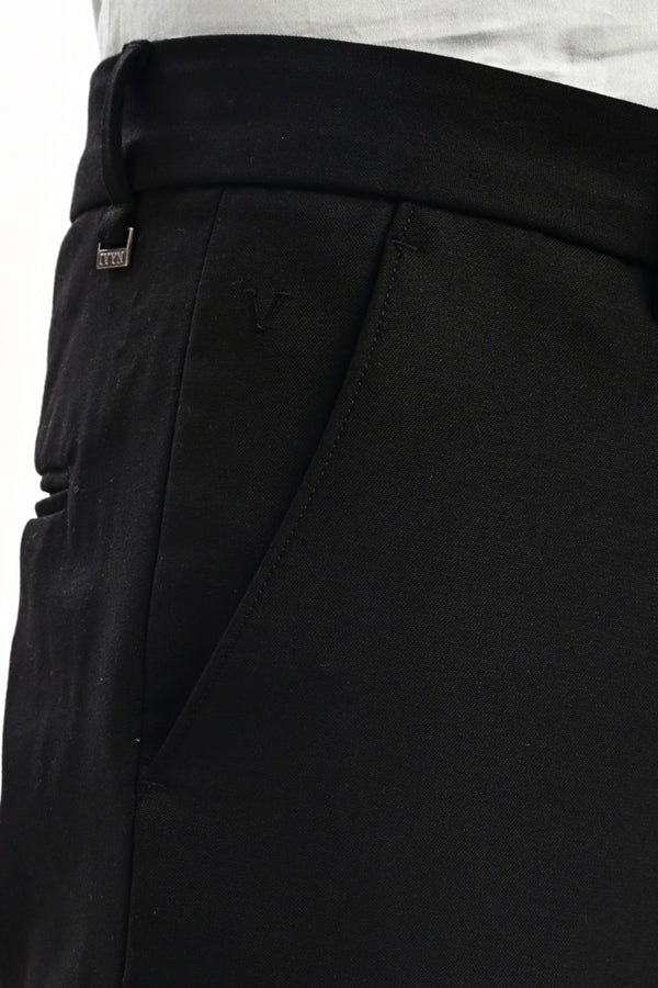 Harrington Tailored Formal Trousers — Jet Black