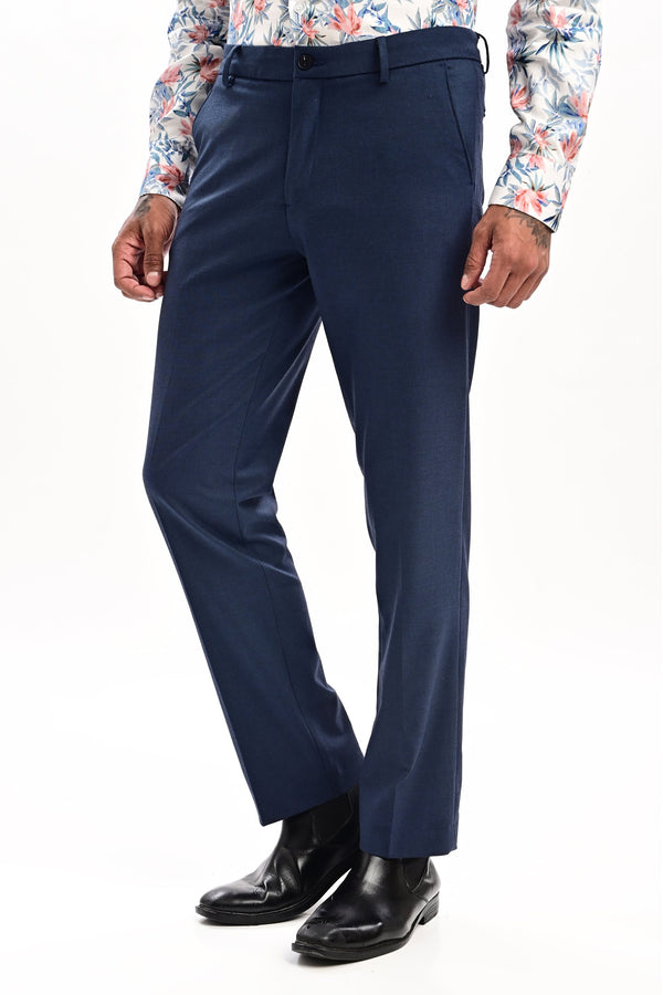Arden Fine-Weave Formal Trousers — Oxford Blue