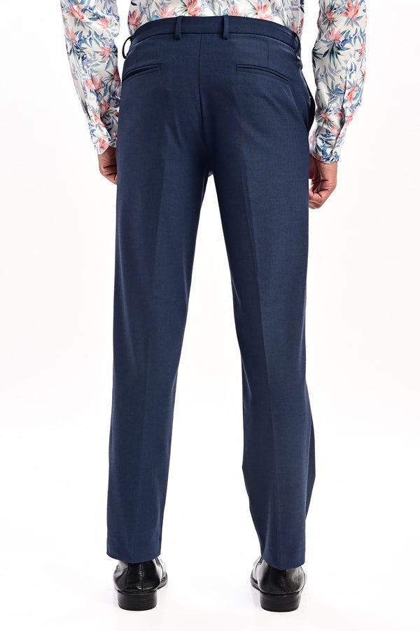 Arden Fine-Weave Formal Trousers — Oxford Blue