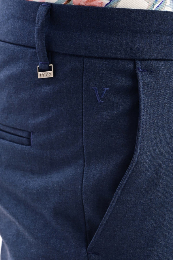 Arden Fine-Weave Formal Trousers — Oxford Blue