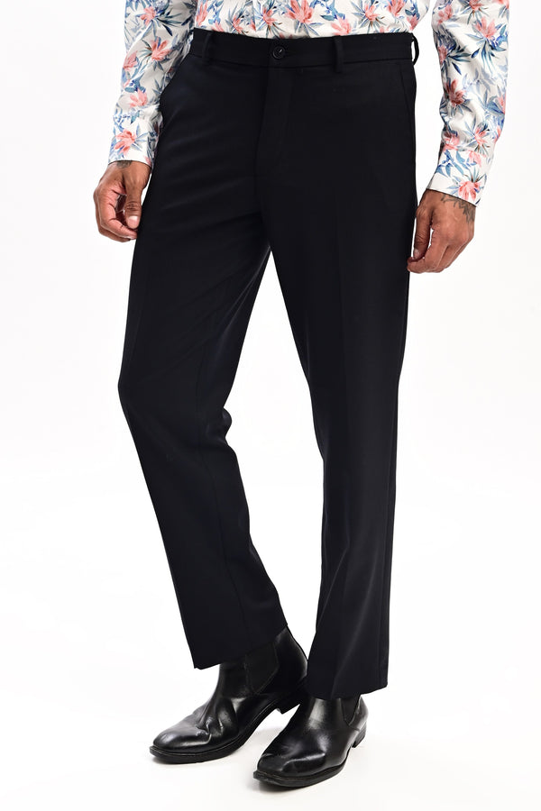 Astor Micro-Texture Formal Trousers — Jet Black — alternate view
