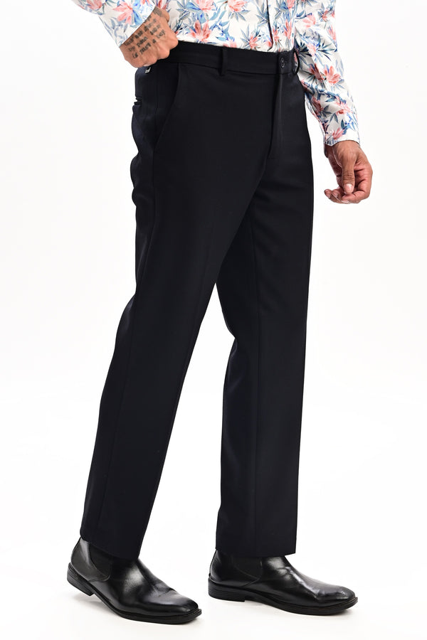 Astor Micro-Texture Formal Trousers — Jet Black (image 2)
