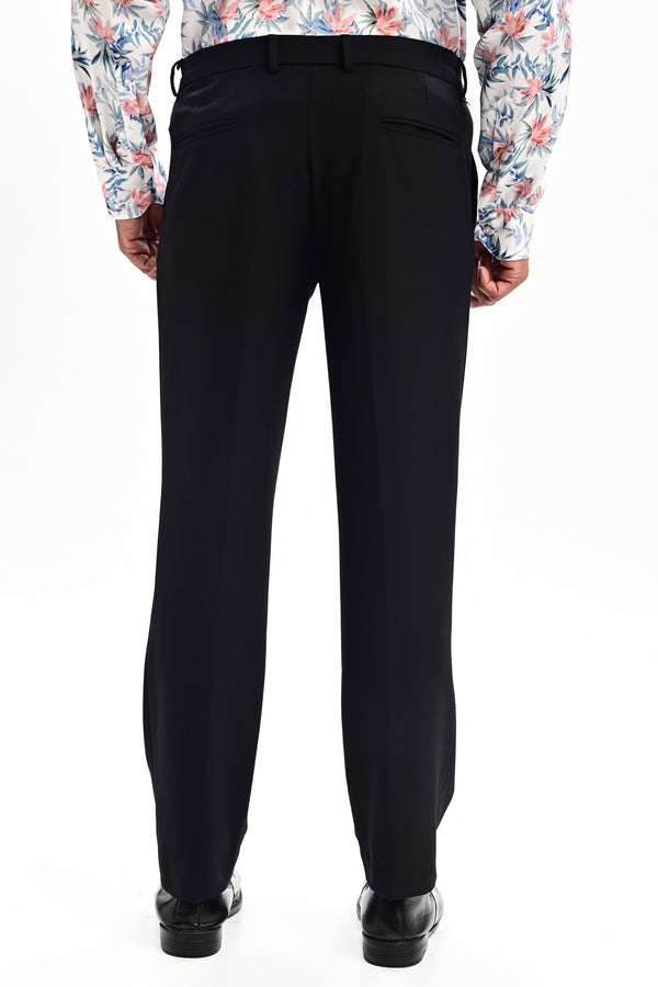 Astor Micro-Texture Formal Trousers — Jet Black (image 3)