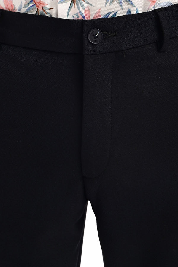 Astor Micro-Texture Formal Trousers — Jet Black (image 5)