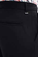 Astor Micro-Texture Formal Trousers — Jet Black - IVYN