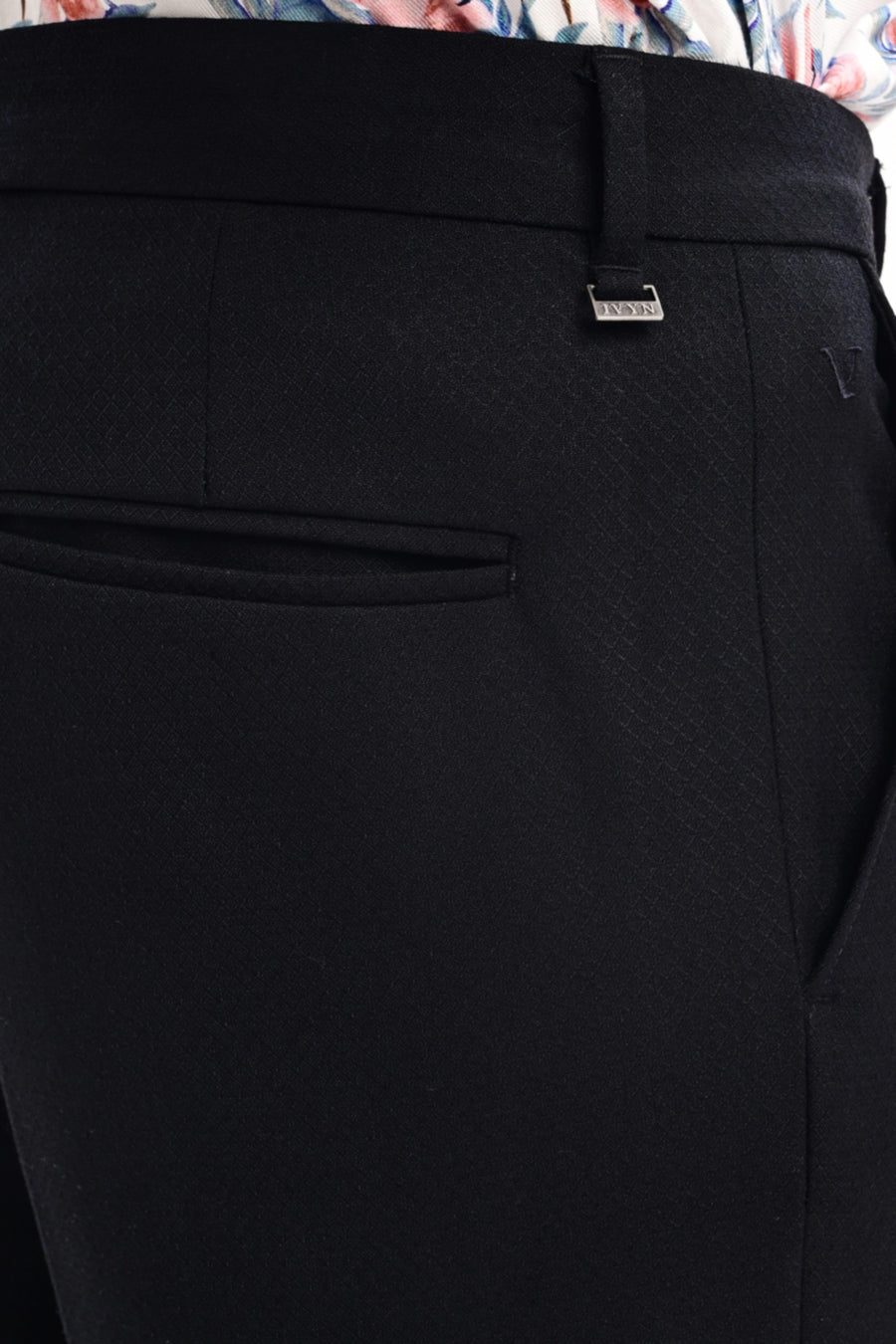 Astor Micro-Texture Formal Trousers — Jet Black - IVYN
