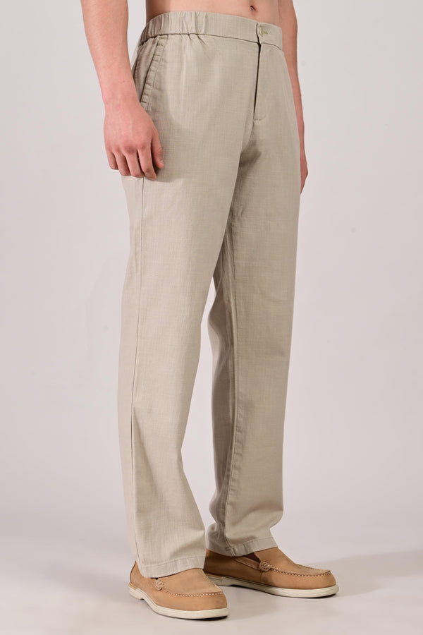 IVYN Linettes Straight Fit Summer Trousers - Ecru (image 4)
