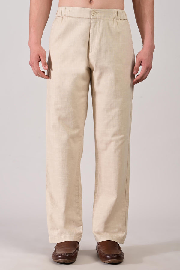 IVYN Linettes Straight Fit Summer Trousers - Sand Beige (image 2)