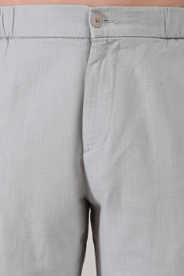 IVYN Linettes Straight Fit Summer Trousers - Stone Grey (image 4)