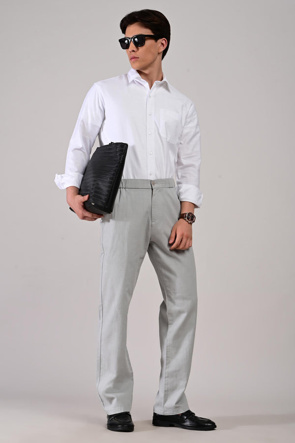 IVYN Linettes Straight Fit Summer Trousers - Stone Grey