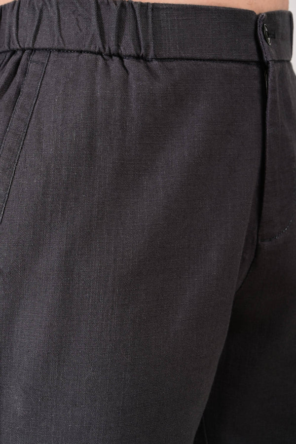 IVYN Linettes Straight Fit Summer Trousers - Charcoal (image 5)