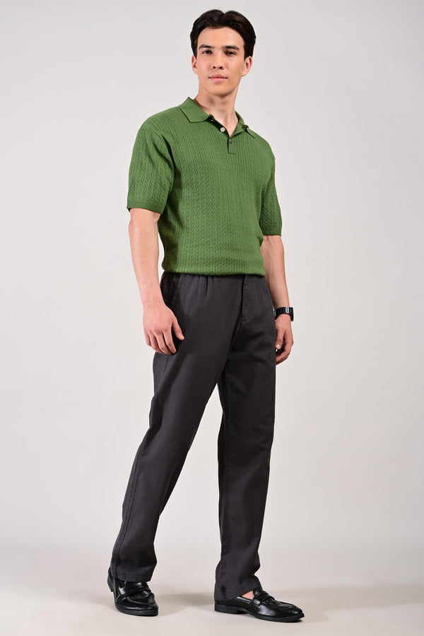 IVYN Linettes Straight Fit Summer Trousers - Charcoal