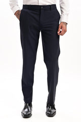 Arden Micro-Texture Formal Trousers — Midnight Navy - IVYN