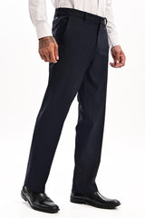 Arden Micro-Texture Formal Trousers — Midnight Navy - IVYN