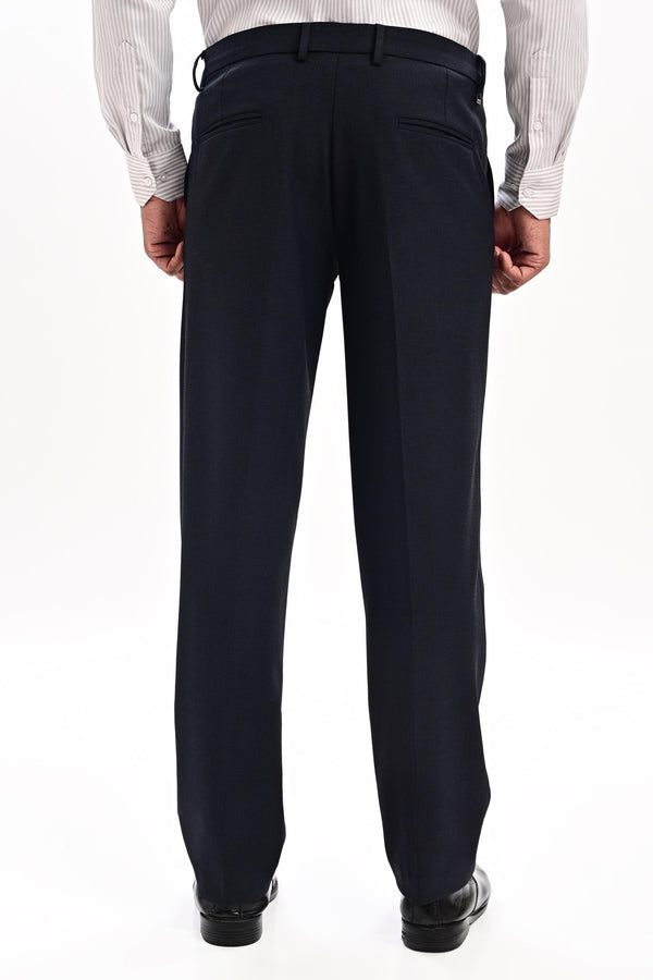 Arden Micro-Texture Formal Trousers — Midnight Navy (image 3)