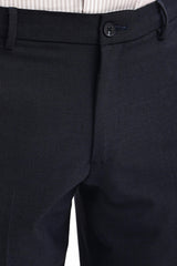 Arden Micro-Texture Formal Trousers — Midnight Navy - IVYN
