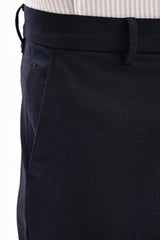 Arden Micro-Texture Formal Trousers — Midnight Navy - IVYN
