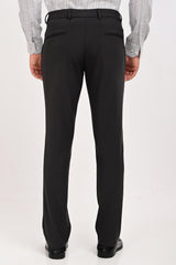 Back view of IVYN Regent Charcoal slim-fit formal trousers