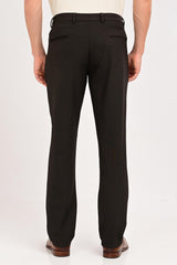 Back view of IVYN Regent Espresso Melange slim-fit formal trousers