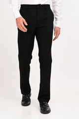 Alternate front view of IVYN Regent Jet Black formal trousers