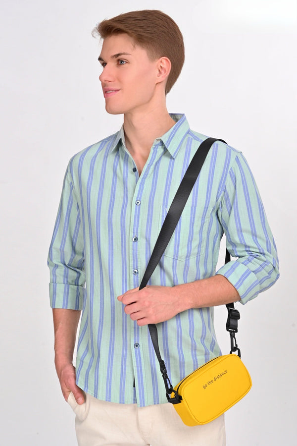 Lincoln Light Green Striped Shirt (image 5)