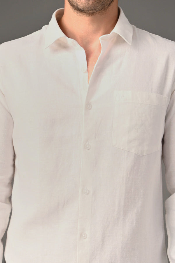 IVYN Signature Series Pure Linen White Shirt (image 5)
