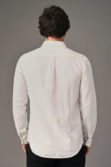 IVYN Pure Linen Full Sleeve Shirt White - Back