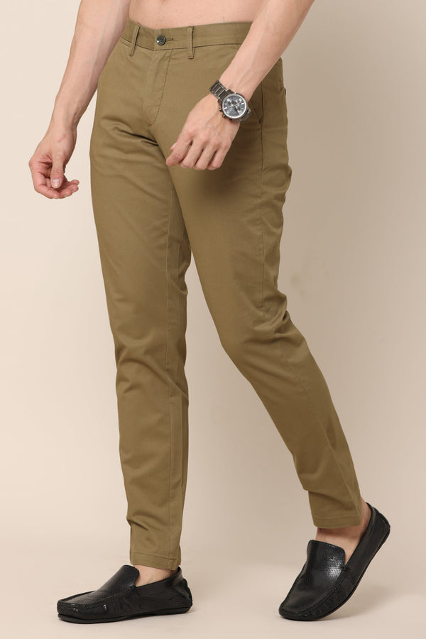 Classic Olive Green Cotton Chinos (image 3)