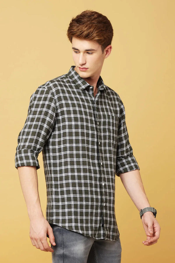 Olive Green Cotton Shirt for Stylish Comfort and Versatile Fashion (image 5)