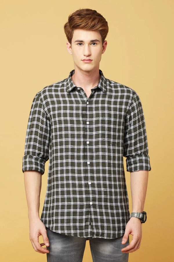 Olive Green Cotton Shirt for Stylish Comfort and Versatile Fashion (image 4)