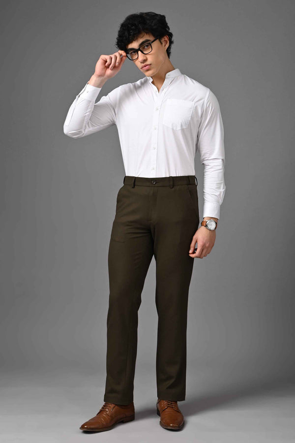 Omniwear-Straight Fit 4-Way Stretch - Olive Brown