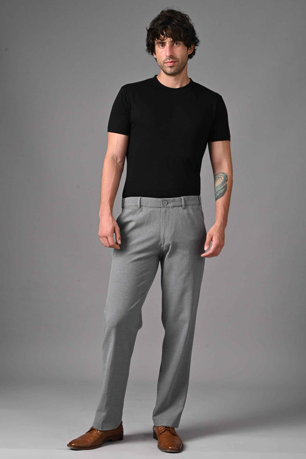 Omniwear-Straight Fit 4-Way Stretch - Grey Mélange