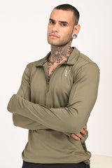 IVYN Performance Training T-Shirt back view in Olive Green