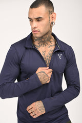 IVYN Performance Training T-Shirt back view in Navy Blue