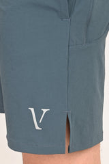 IVYN IVYN Performance Training Shorts back view in Storm Blue