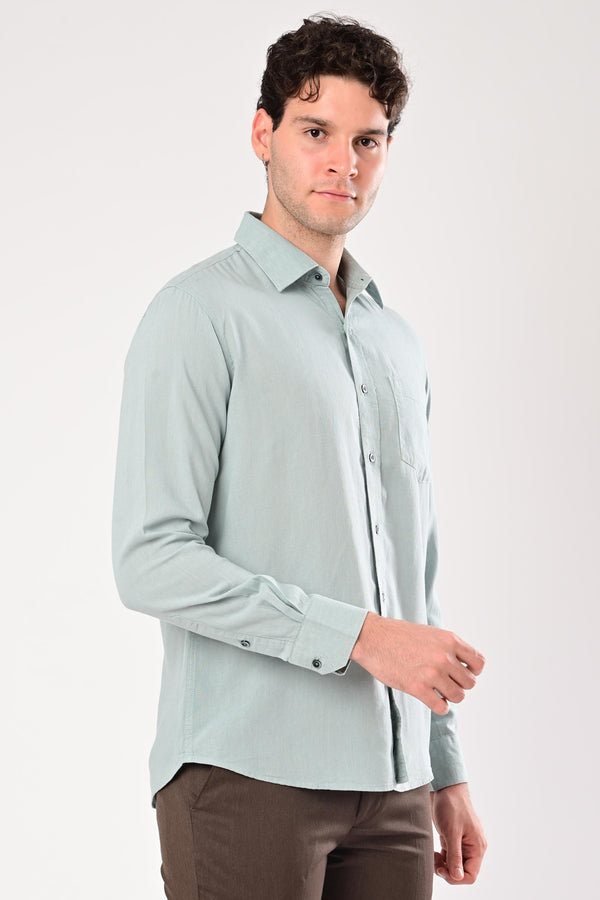 Premium Cotton Linen Shirts - Sage Mist (image 3)