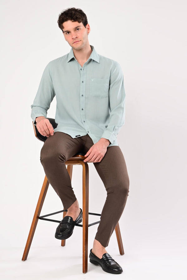 Premium Cotton Linen Shirts - Sage Mist (image 6)