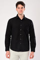 Premium Cotton Linen Shirts Midnight Black