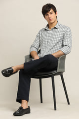 Ash Grey Checked TENCEL Shirt - IVYN