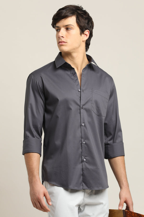 Solid Shirt - Graphite Grey (image 4)