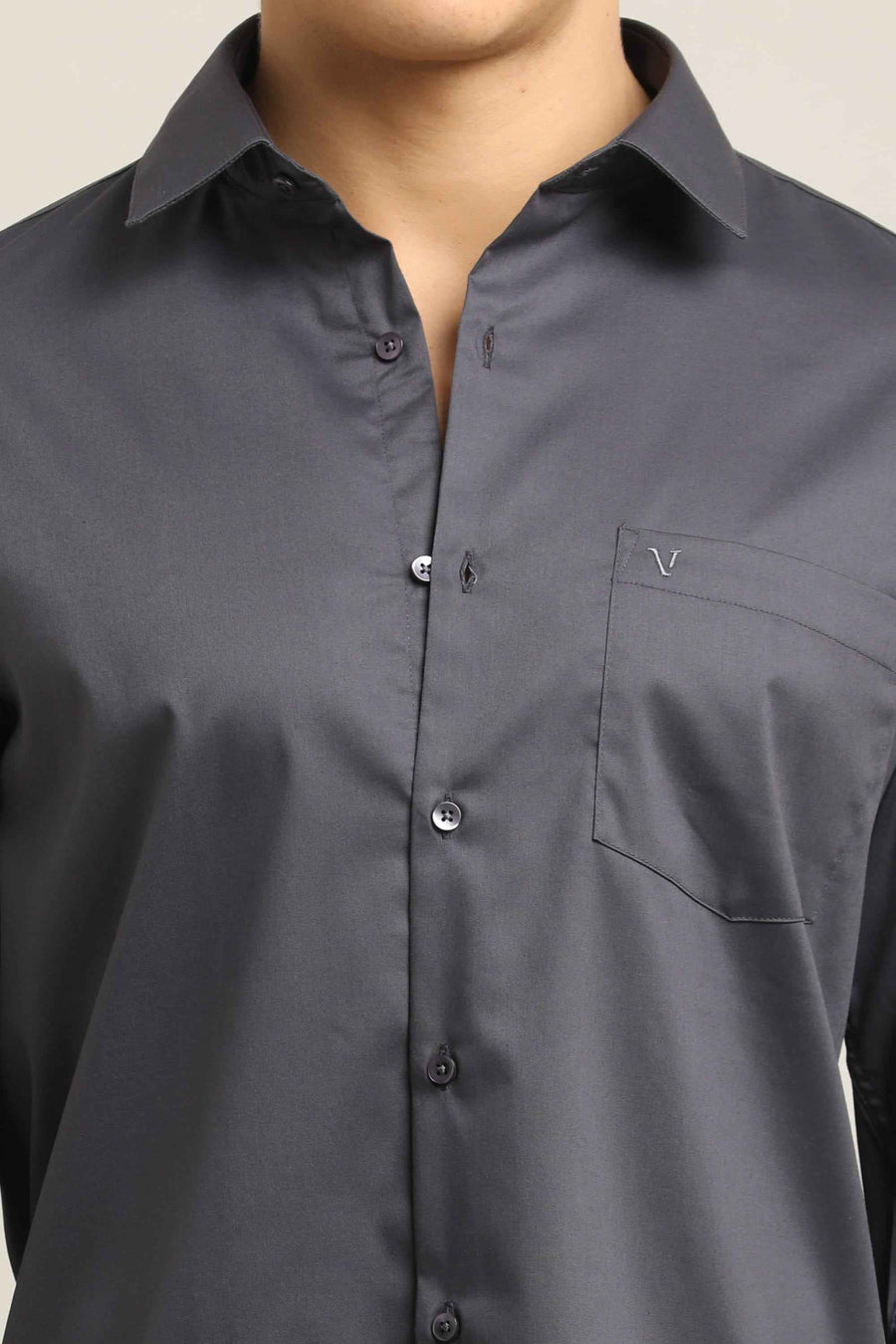 Solid Shirt – Graphite Grey